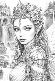 Pin by Sarah Overson on Coloring pics | Grayscale coloring, Fairy ...