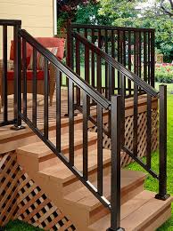 Diy Aluminum Railing System Stair Railing Black With Wide Pickets Railings Outdoor Porch Railing Kits Outdoor Stair Railing