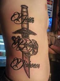 Death Before Dishonor Tattoo By Nikki At Finest Of Lines Tattoo Company Military Tattoos Usmc Tattoo Tattoos