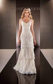Only 1 available and it's in 1 person's cart. Vintage Lace Tiered Wedding Dress Martina Liana Wedding Dresses Online Wedding Dress Wedding Dresses Designer Bridal Gowns
