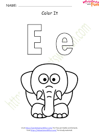 english preschool alphabet letter e worksheet 1