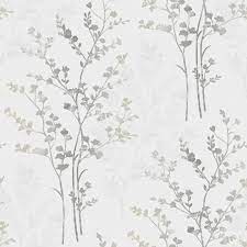 Fern Motif Arthouse Wallpaper In Silver White And Grey Leaf Wallpaper Green Wallpaper Fern Wallpaper