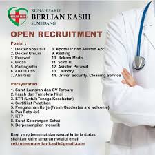 October 15 at 6:42 pm ·. Lowongan Kerja Rumah Sakit Berlian Kasih Sumedang 2020 Mei 2020 Loker Sumedang