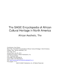 While the african continent is vast and its peoples diverse, certain standards of beauty and correctness in artistic expression and physical . Pdf African Aesthetic The