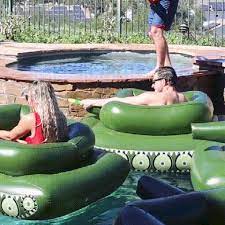 It's called the pool punisher, and it has a water squirter that draws water. Inflatable Tank Pool Float Pool Toys Pool Inflatables Swimming Pool Fl Ikealiving