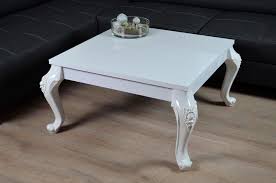Couchtisch 80x80 cm holz in lackierten farben für wohnzimmer. Barock Couchtisch Hochglanz Weiss 80x80 Cm Real De