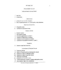 The income tax act, 2000 arrangement of sections. I 5 1 I 15x The Income Tax Act Ministry Of Justice