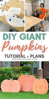 Diy Wooden Pumpkins For Outdoors Fall Yard Decor Fall Outdoor Decor Wood Pumpkins Diy