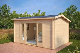 Gartenstudio Gartenhaus Mit Schiebetur Eva E 12m 44mm 3x4 Hansagarten24 Gartenhaus Holz Gartenstudio Sommerhaus