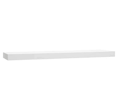 White finish measures 2 inches high x 36 inches wide x 10 inches deep Brighton Floating Shelf Bright White 36 Pottery Barn
