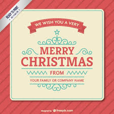 Download free printable christmas card template samples in pdf, word and excel formats. Free Vector Vintage Christmas Card Template