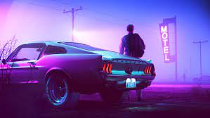 Wallpaper Of The Week 367 Neon Car Mustang Wallpaper Retro Waves