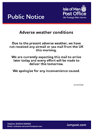 Agency browse other government agencies and ngos websites from the list. Isle Of Man Post Office On Twitter Please See Attached Notice Following Adverse Weather Today Please Contact Customer Services With Any Queries