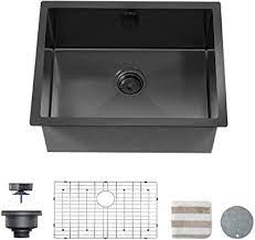 Maybe you would like to learn more about one of these? Torva 25 X 18 Inch Gloss Black Ceramic Coating With Nanotek Undermount Kitchen Sink 16 Gauge Stainless Steel Wet Bar Or Prep Sinks Single Bowl Black Amazon Com