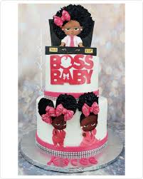 Black Boss Baby Baby Shower Cake Boss Baby Baby Birthday Party Girl Baby Girl Birthday Baby 1st Birthday