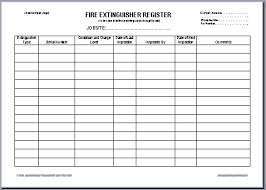 Monthly fire extinguisher inspection template. Ohs Documents Australia Fire Extinguisher Register