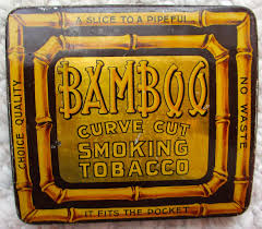 Bamboo Tobacco Tin Curved Pocket Vintage Tins Vintage Containers Tin Boxes