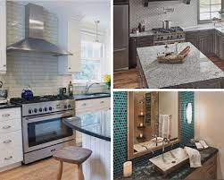 Contemporary farmhouse kitchen with sash windows & polished venato carrara marble. Perfect Pairings For Granite Countertops And Tile Backsplashes
