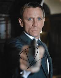 James Bond 007 Skyfall Double signed by Daniel Craig