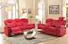 Living Room Black Leather Couch
