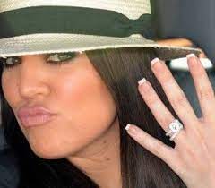 7 Celebrity Vixens Rocking Stunning Engagement Rings Khloe Kardashian Engagement Ring Celebrity Engagement Rings Khloe Kardashian