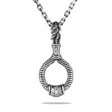 Sacred Mongkol Pendant Sterling Silver Gemstone Necklace Muay Thai Rope Necklace