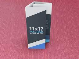 Download 11x17 Four Panel Roll Fold Brochure Mockup 41305 Mockups Design Bundles
