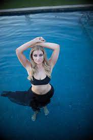 Just randomly sitting at the pool and someone had to take her picture. Pool Goddess Hair Willow Davines Make Up Chelsea Shackel Photography Trisha Madrid Goddess Hairstyles Goddess Photography