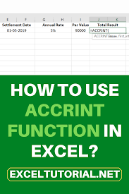 How To Use Accrint Function In Excel In 2020 Excel Tutorials Microsoft Excel Tutorial Excel Hacks