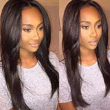 Middle Part Popping Gorgeous Hair Quick Weave Hairstyles Curly Hair Sew In