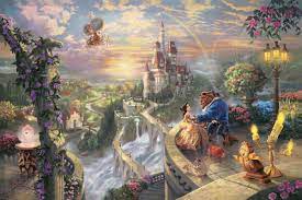 Beauty And The Beast Falling In Love Limited Edition Canvas Thomas Kinkade Studios