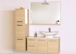 canak lavabolu kayin renkli banyo dolabi modern banyo banyo banyo dolabi