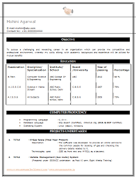 Maybe you would like to learn more about one of these? Resume Format For Freshers B Tech Cse