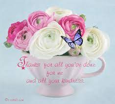 A Simple Floral Thankyou Ecard To Express Your Gratitude To Your Family Ranunculus Flowers Flowers Pink Cups