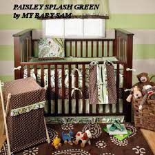 Green and brown bedding, nursery bedding sets | the trend lab giggles 4 piece crib bedding set is suitable for a boy. Green And Brown Baby Bedding And Nursery Decor