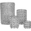 Crystal votive holders bring a touch of refinement to any event. 1