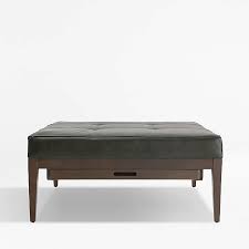 Solid hardwood coffee table tray ash wood extra large ottoman tray 20 x 14. Leather Ottomans Crate And Barrel