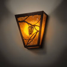 Meyda Tiffany 202181 Whispering Pines Rustic Mahogany Bronze Wall Lighting Sconce Mey 202181