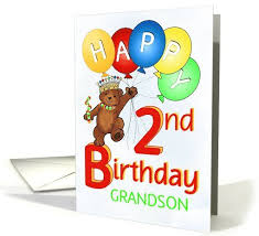 Birthday Message For Grandson 1st Birthday Happy 2nd Birthday Royal Teddy Bear For Grandson Card Happy 2nd Birthday Grandson Birthday Cards Kids Birthday Cards