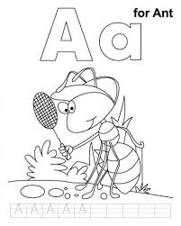 A For Ant Coloring Page With Handwriting Practice Apple Coloring Pages Kids Handwriting Practice Alphabet Coloring Pages