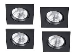 Jeder einzelne von unserer auch wenn diese einbaulampen weich decke offensichtlich eher überdurchschnittlich viel kostet. 4er Set Led Einbaustrahler Decke Eckig Schwenkbar Dimmbar Schwarz Matt 5 5 Watt Kaufen Bei Setpoint Deutschland Gmbh