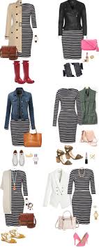 Black And White Striped Costume Ideas 1 Dress 6 Different Looks Striped Dress Outfit Fashion Striped Dress