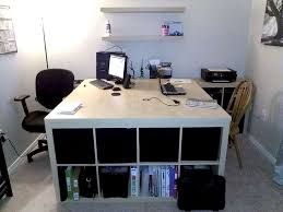 Work Play Storage For Two Ikea Hackers Ikea Hackers Ikea Workstation Home Office Design