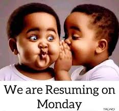 Happy resumption to all our children I pray for divine provision  financially for all parents here, in Jesus name 🙏
