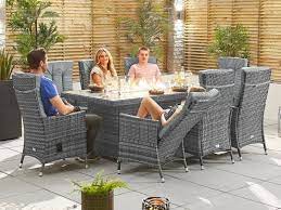Check spelling or type a new query. Nova Outdoor Living Ruxley 8 Seat Dining Set With Fire Pit 2m X 1m Rectangular Table At Gardenman