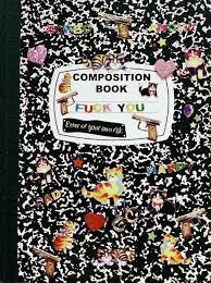 It S That Girl Again Composition Book Collage Scrapbook Book Cover Art