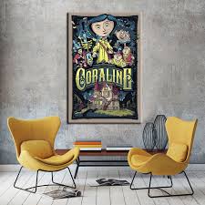 Caroline ha descubierto un mundo paralelo donde todo es. Unframed Or Withfame 1 Piece Coraline Y La Puerta Secreta Libro Art Paintings Art Canvas Art Print Oil Painting Wall Pictures For Living Room Paintings Size 20 By 30 Inch Wish