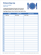 Sign Up Sheets Potluck Sign Up Sheet