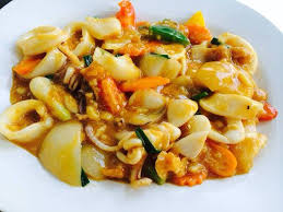 Stir Fried Squid With Salted Egg Yolk Recipe On Yummly Yummly Recipe Egg Yolk Recipes Salted Egg Salted Egg Yolk