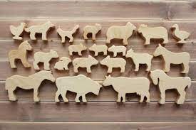 Big Set Farm Animals 21 Pcs Eco Friendly Toys Wooden Animals Wooden Toys Design Wooden Animal Toys